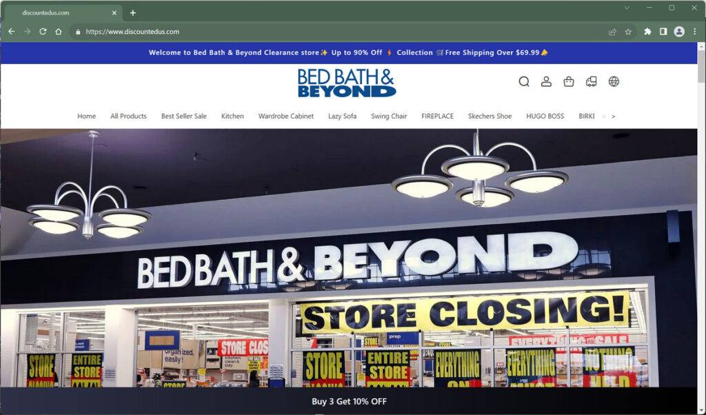 Bed Bath And Beyond Scams on Facebook